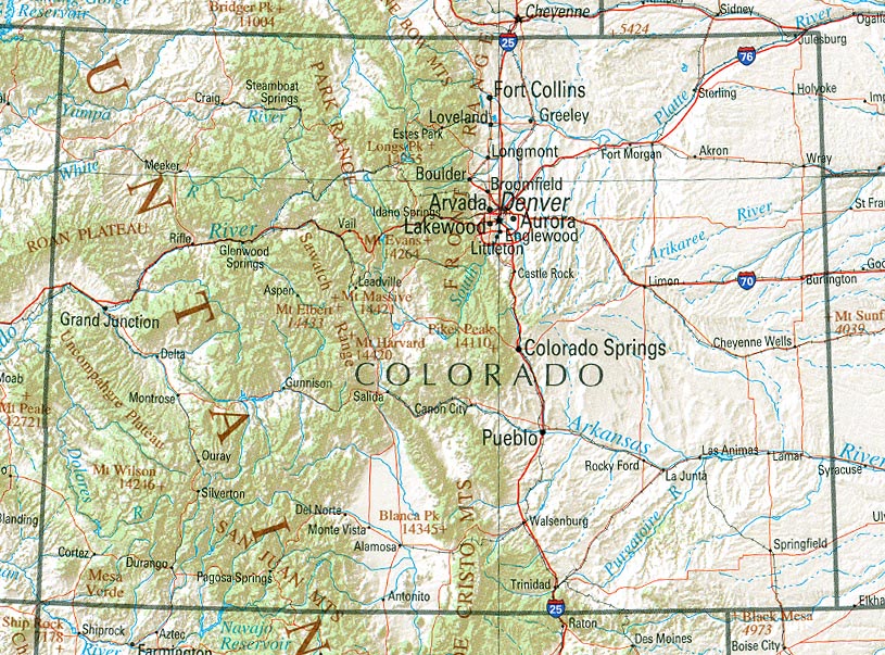 Top 10 Things to do in Colorado - Colorado Map